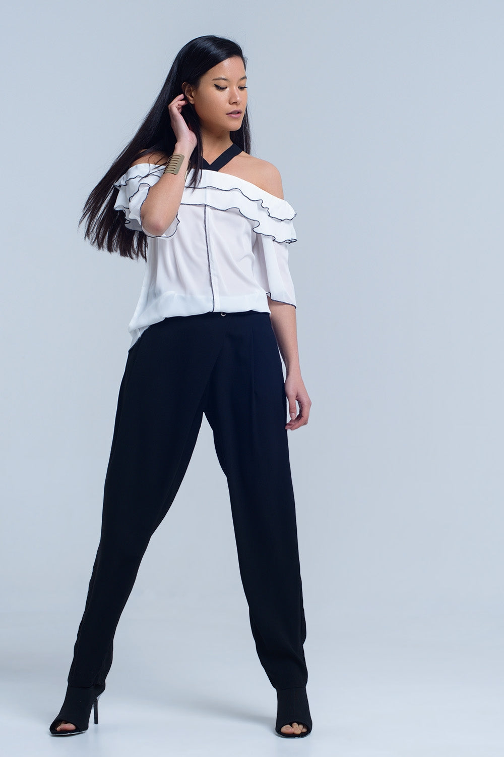 Flirty white blouse